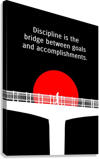 discipline bridge black Canvas Print
