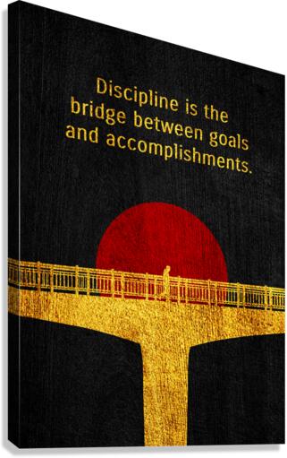discipline bridge gold Canvas Print