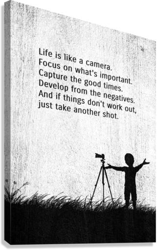 life camera 2 charcoal Canvas Print