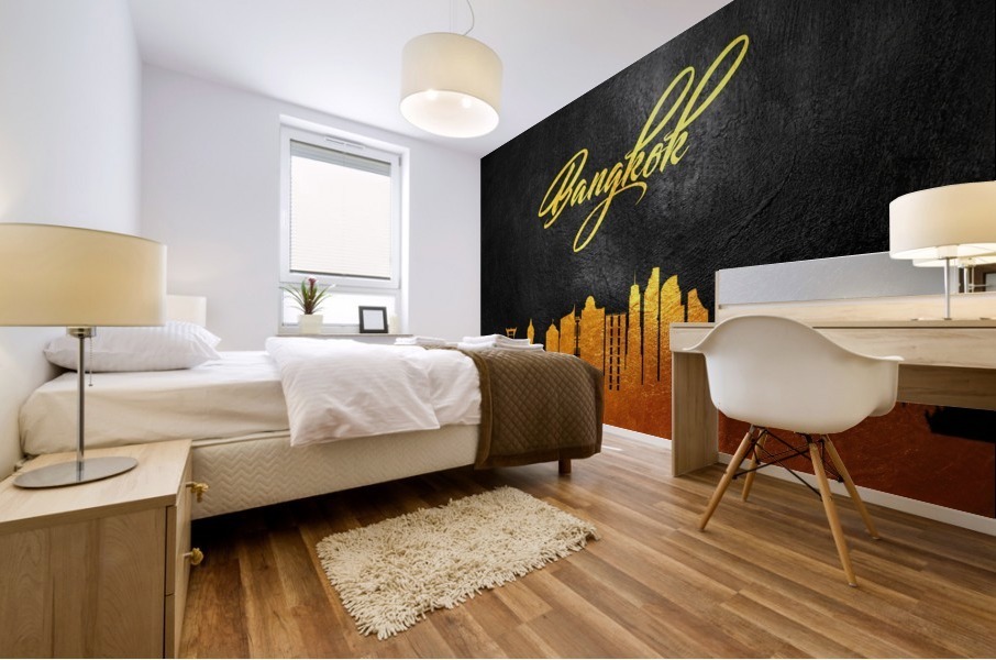 bangkok gold Mural print
