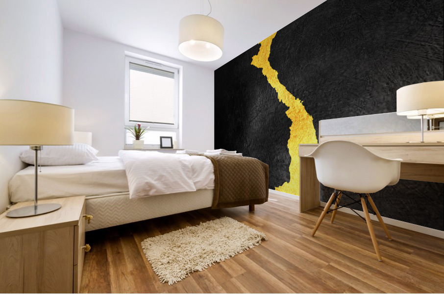 vietnam gold map Mural print