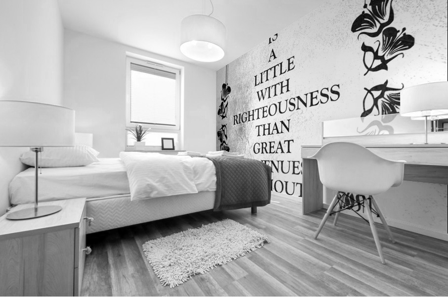 Proverbs 16:8 Bible Verse Wall Art Mural print