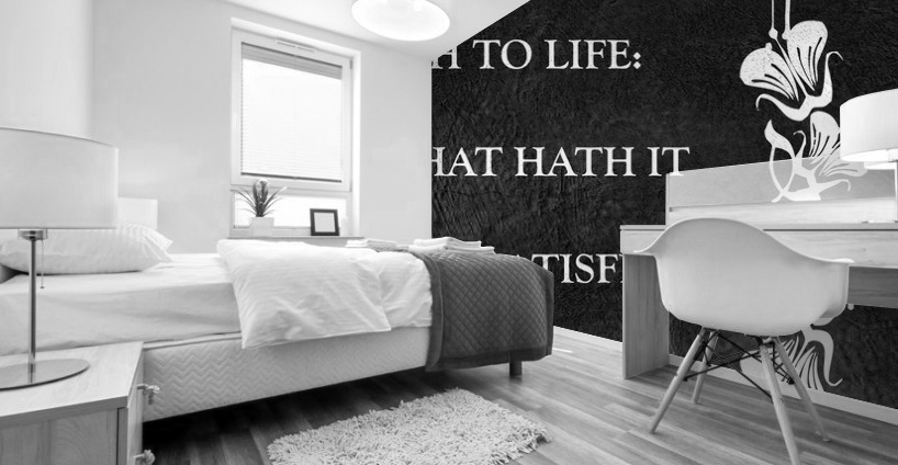 Proverbs 19:23 Bible Verse Wall Art Mural print