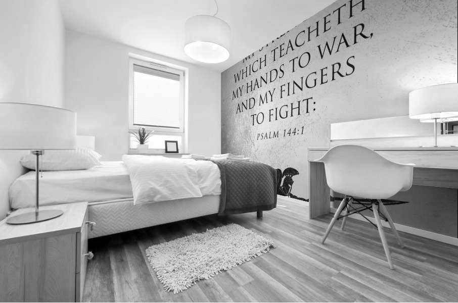 Psalm 144:1 Bible Verse Wall Art Mural print
