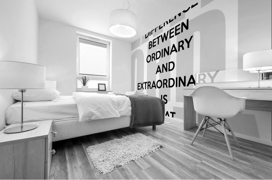 extraordinary white Mural print