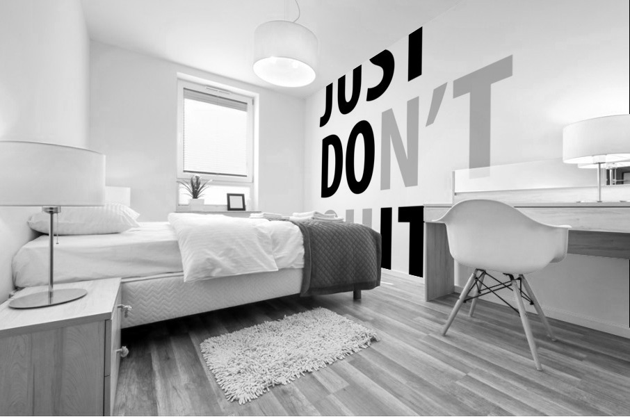 just do it white Mural print