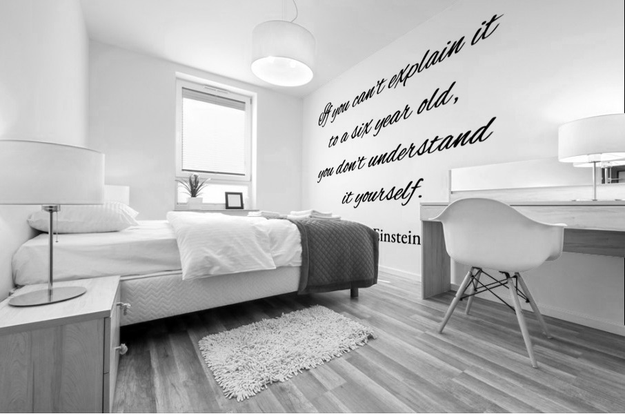 simplicity is beautiful Mural print