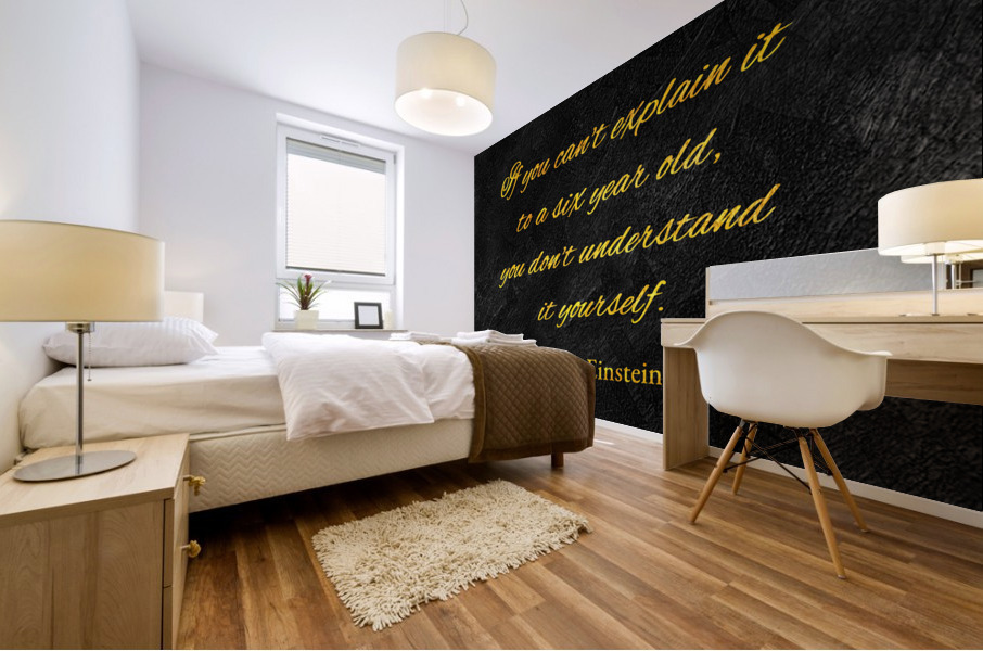 simplicity is beautiful gold Mural print