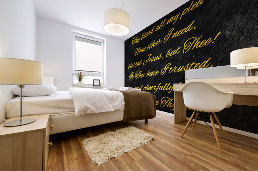 blessed Jesus gold Mural print