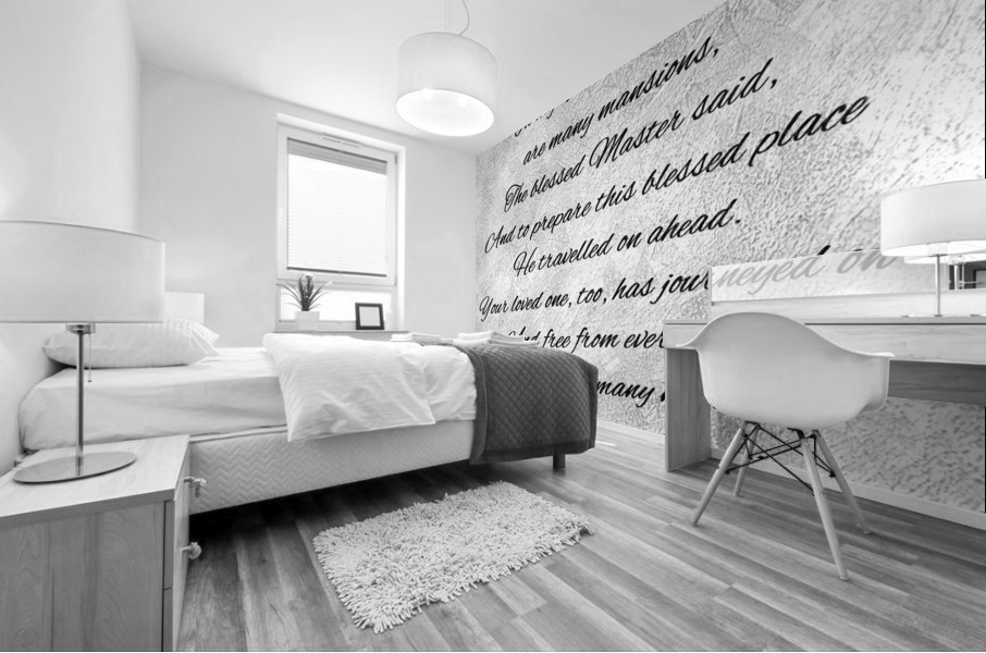 blessed place silver Mural print