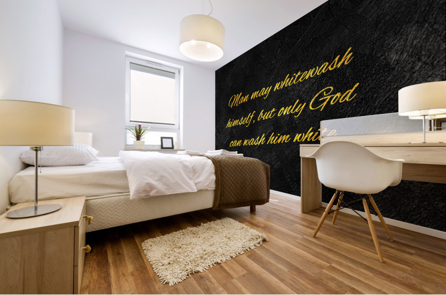 whitewash gold Mural print