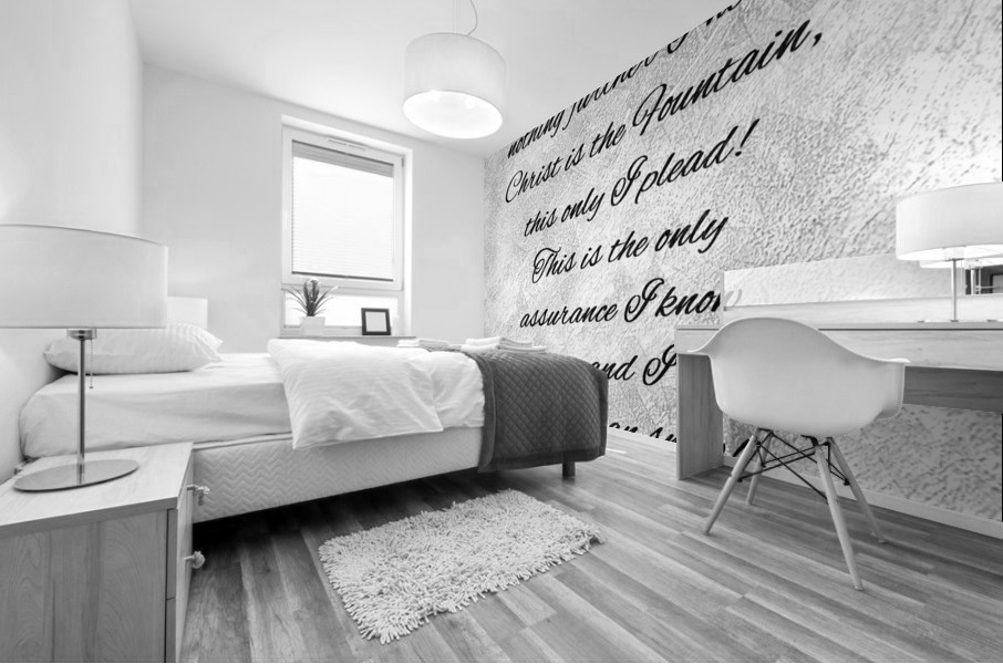 whiter than snow silver Mural print