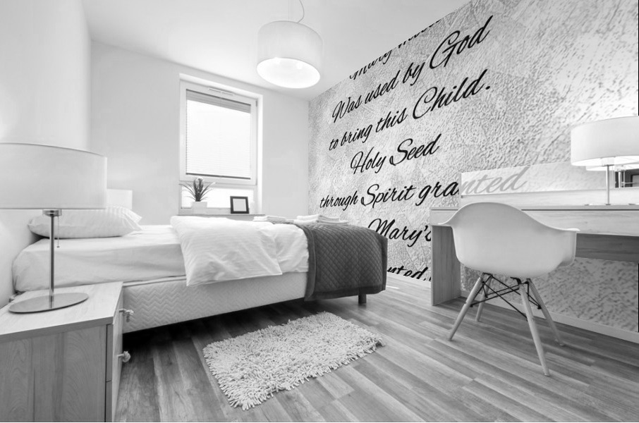 virgin birth silver Mural print