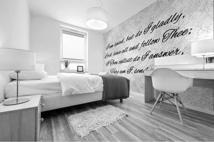 here am I send me silver Mural print