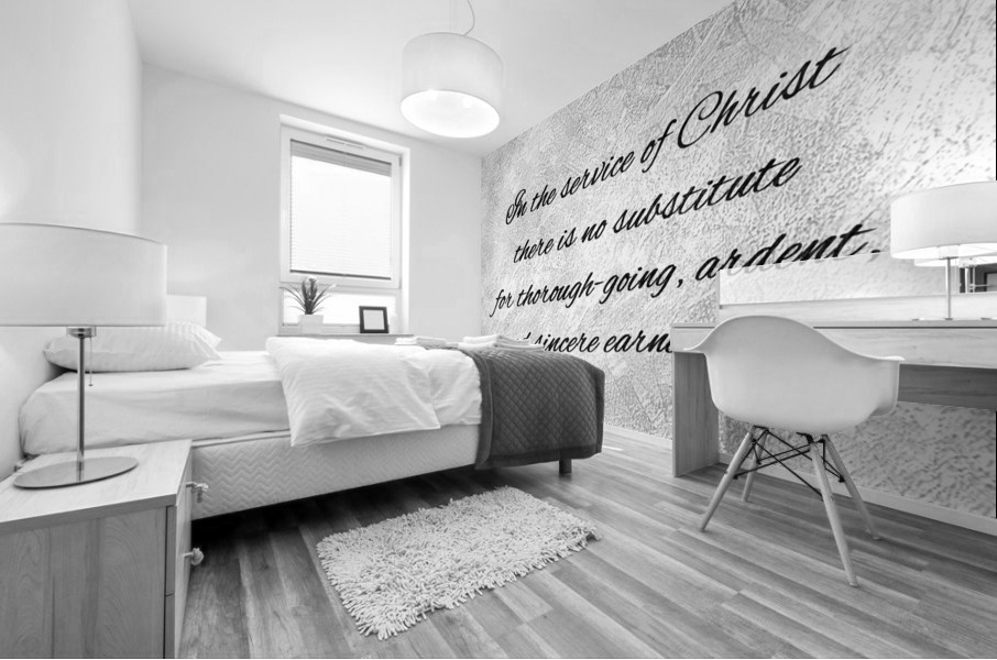 serving Christ silver Mural print