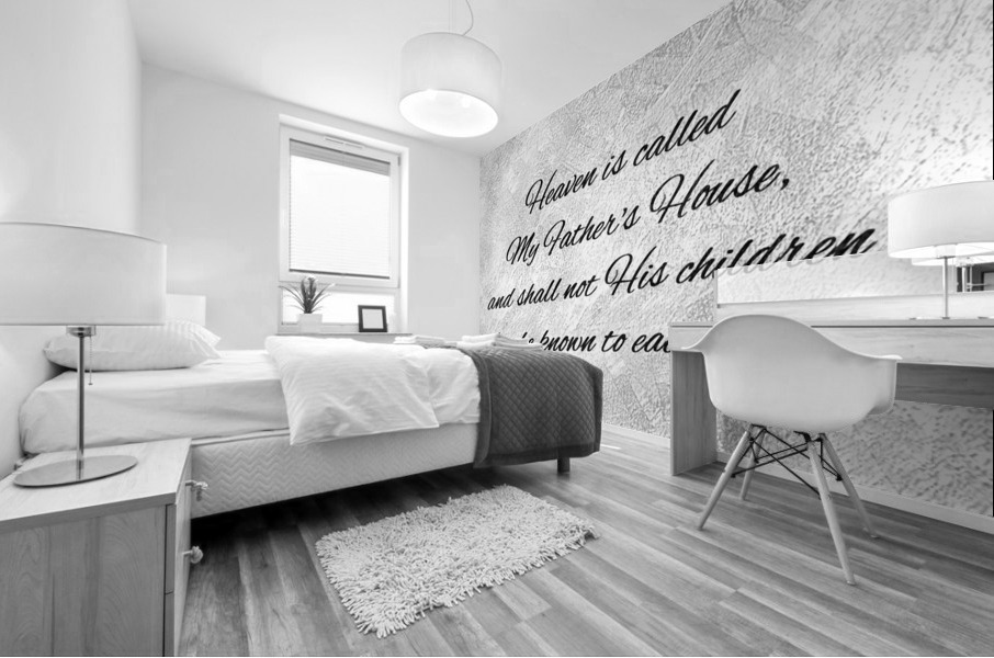 heavenly home silver Mural print