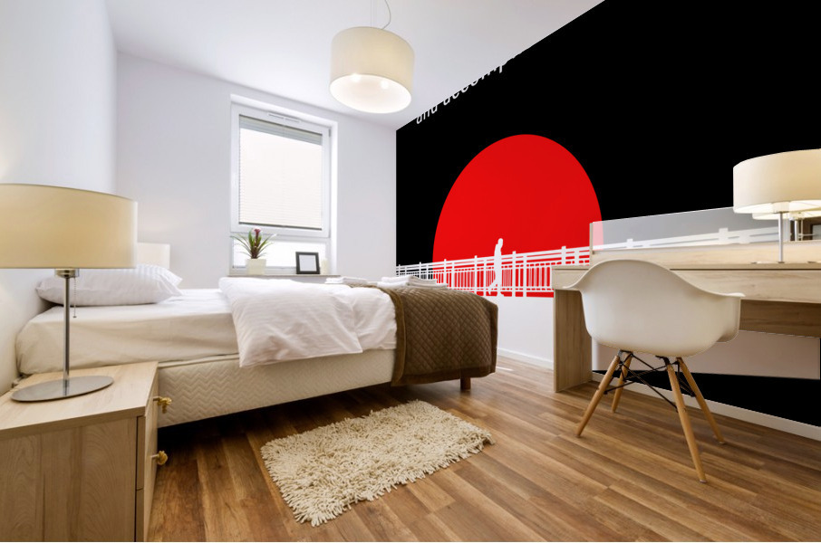 discipline bridge black Mural print