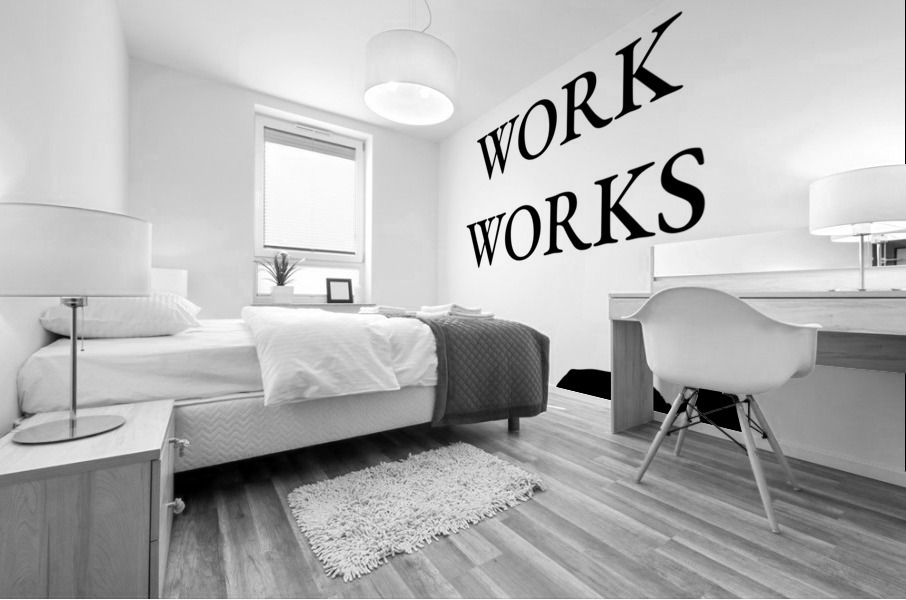 hard work works Mural print