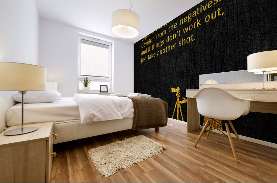 life camera 2 gold Mural print