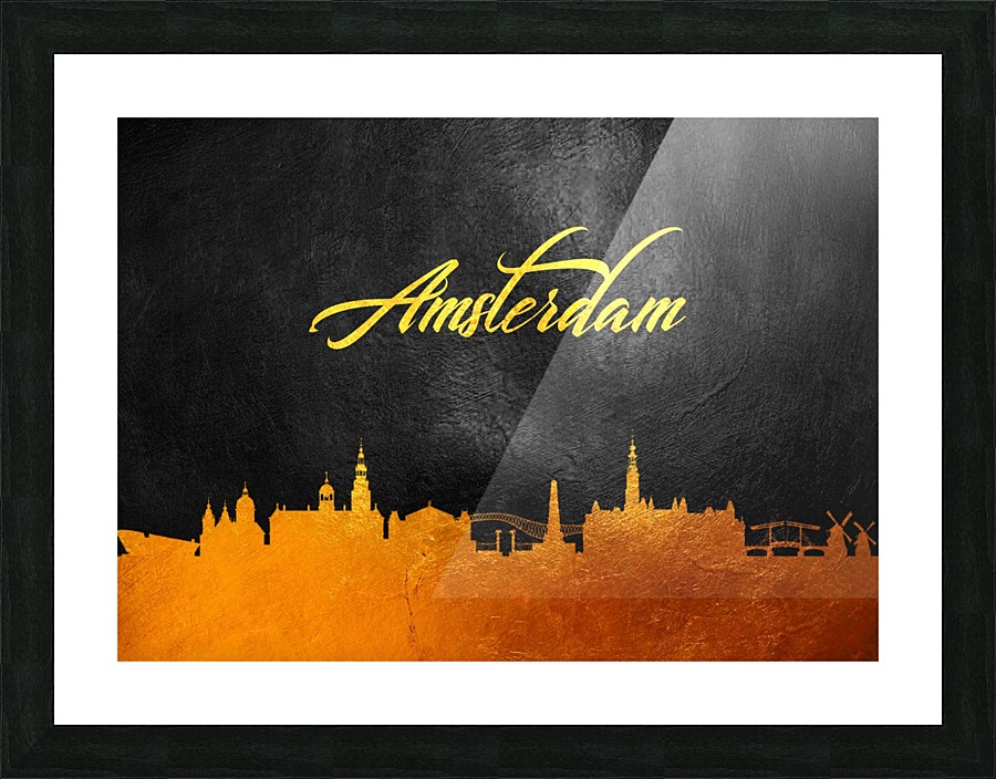 amsterdam gold 2 Picture Frame print