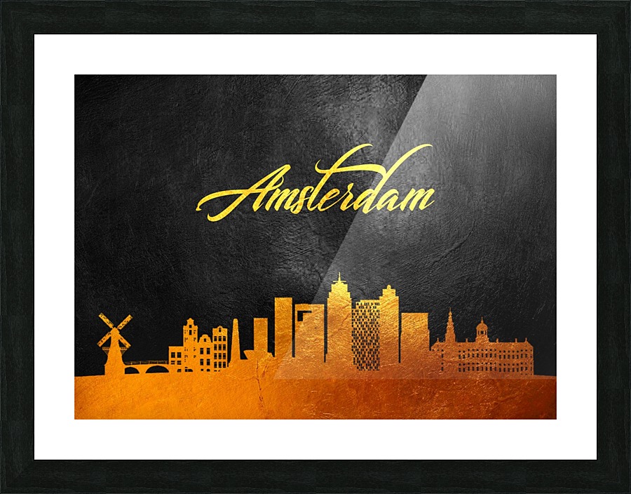 amsterdam gold Picture Frame print