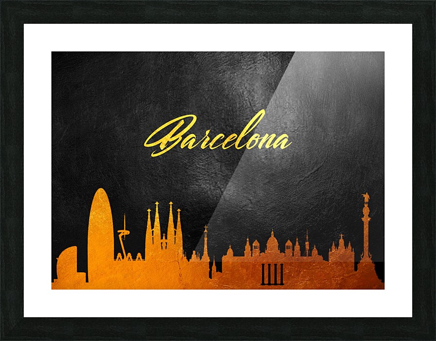 barcelona gold 2 Picture Frame print