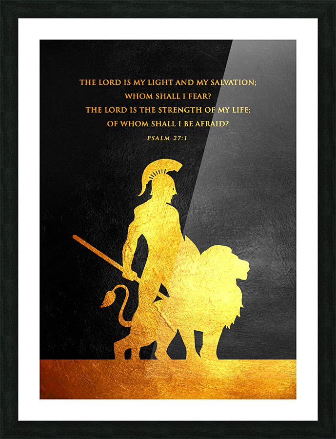 Psalm 27:1 Version 2 Bible Verse Wall Art Picture Frame print