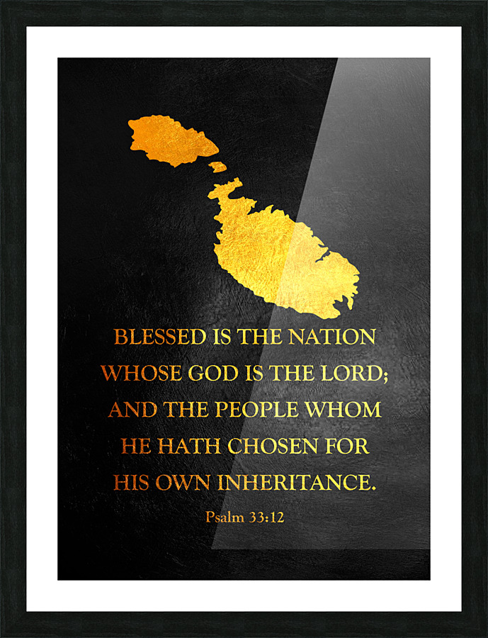 malta gold Picture Frame print