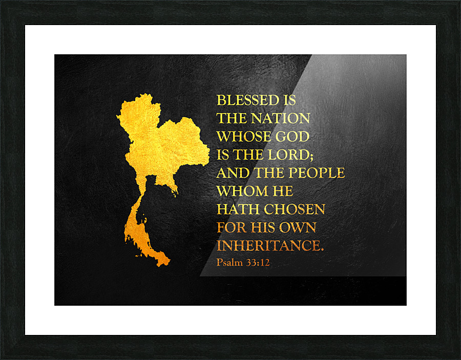 thailand gold Picture Frame print