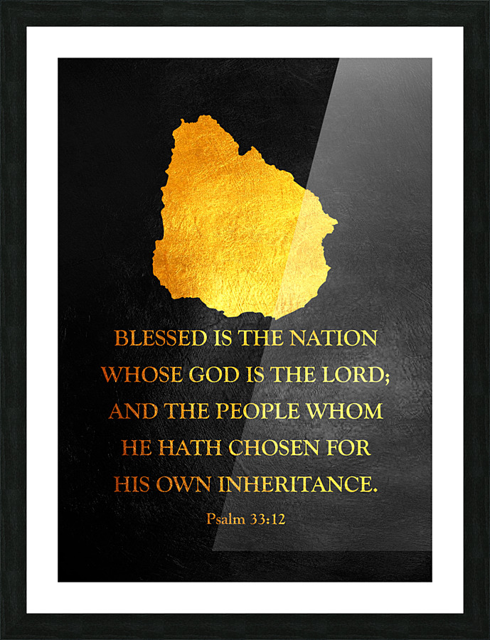 uruguay gold Picture Frame print