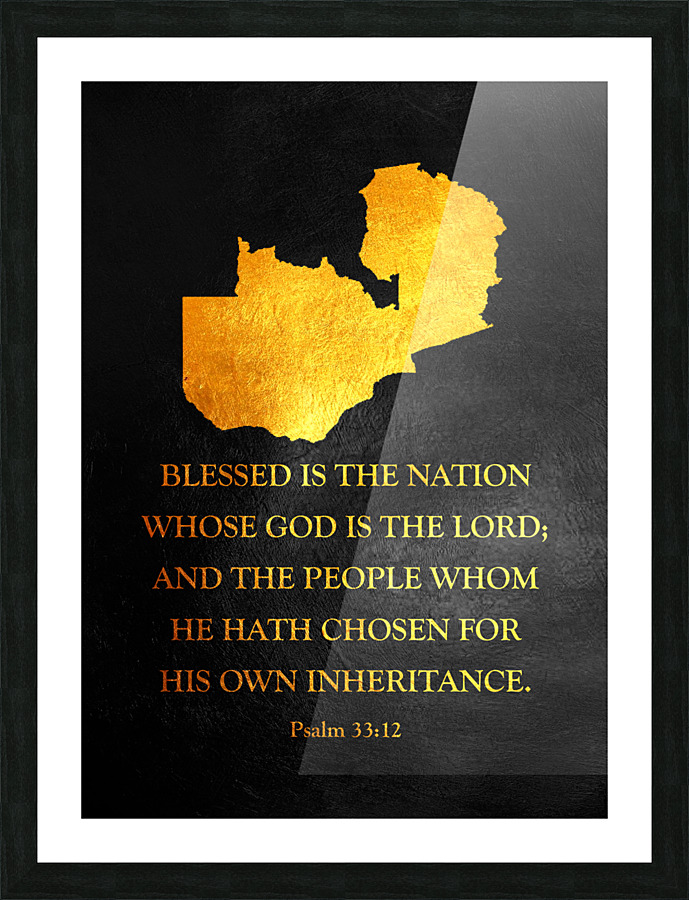 zambia gold Picture Frame print