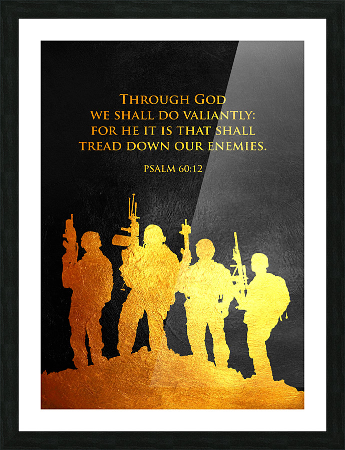 Psalm 60 12 Picture Frame print