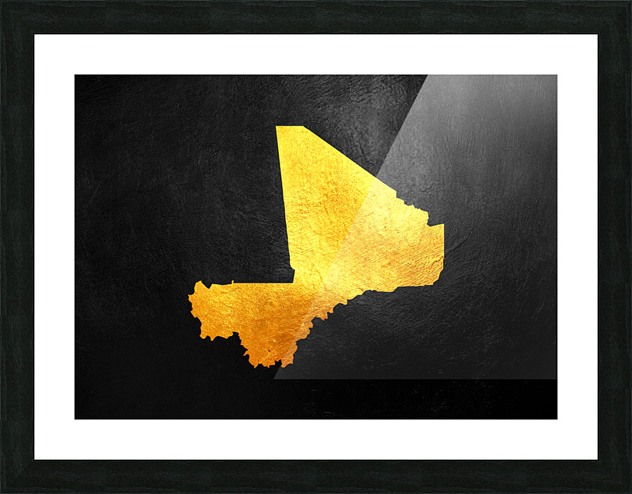 mali gold map Picture Frame print