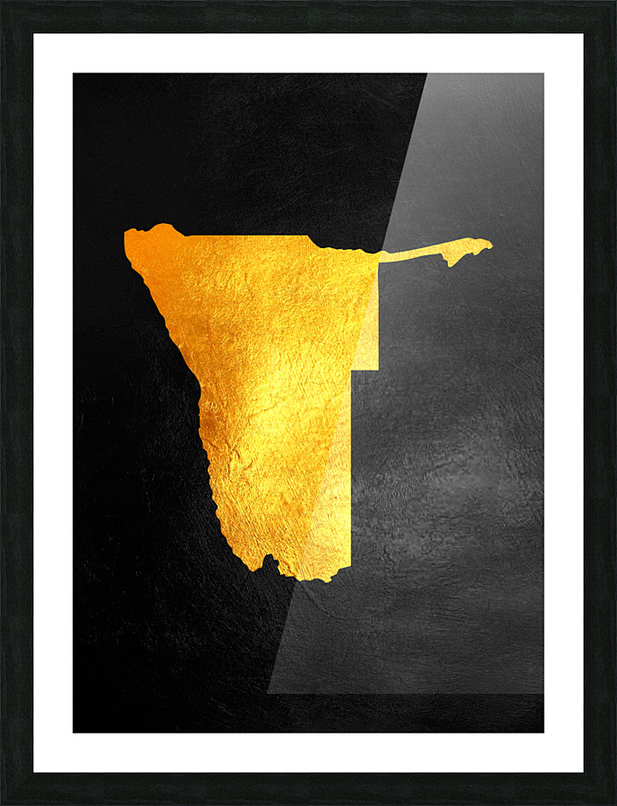 namibia gold map Picture Frame print