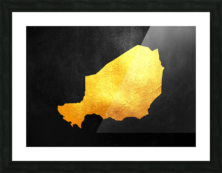 niger gold map Picture Frame print