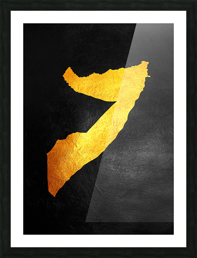 somalia gold map Picture Frame print
