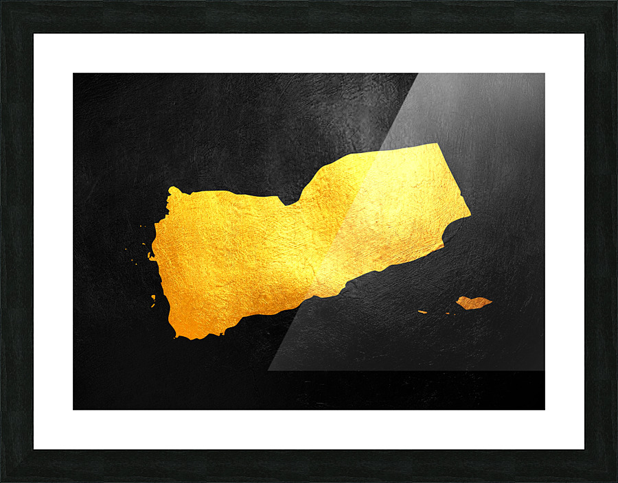 yemen gold map Picture Frame print