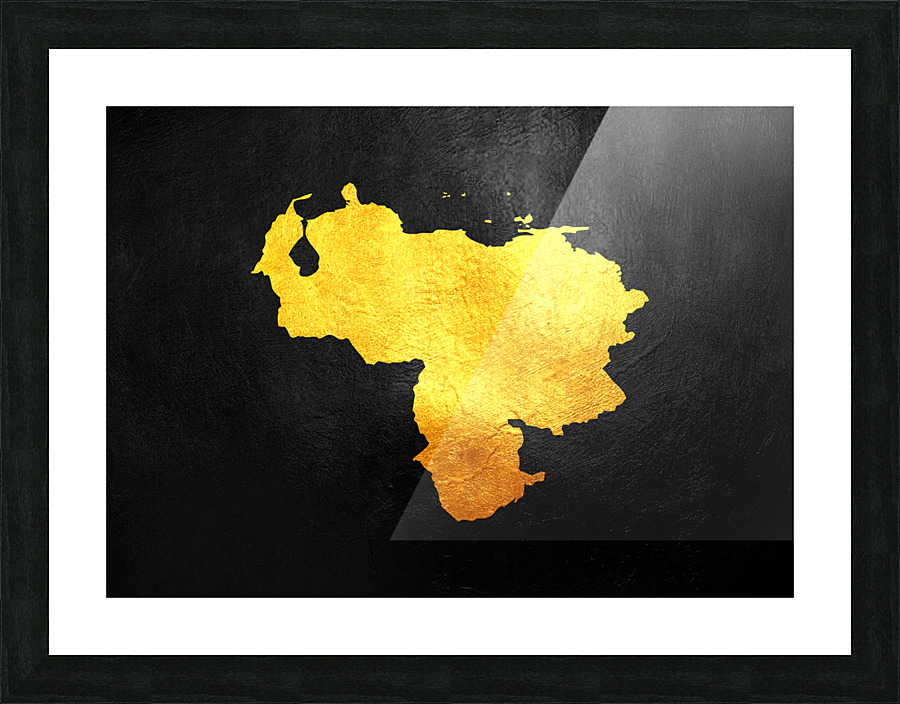 venezuela gold map Picture Frame print