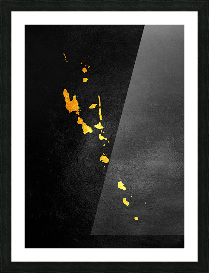 vanuatu gold map Picture Frame print