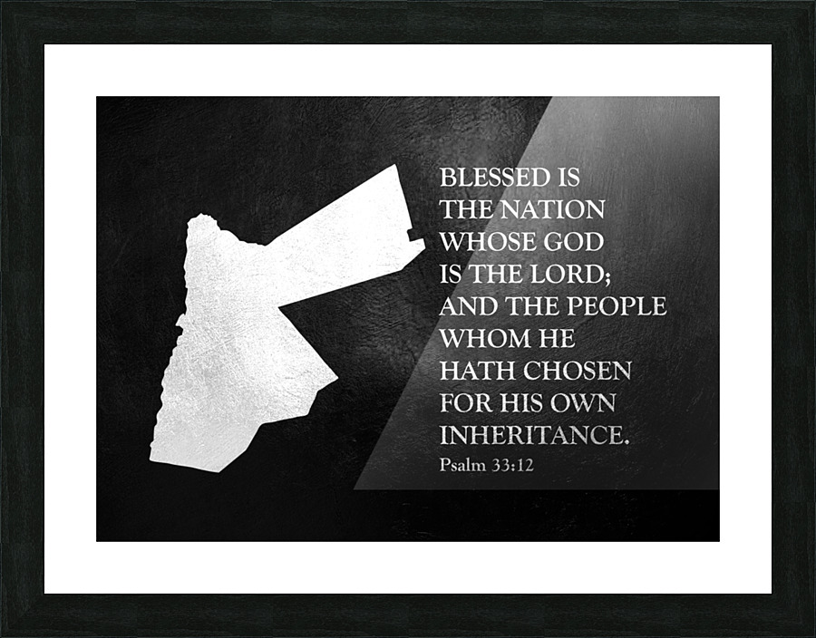 Jordan Silver Map Wall Art Picture Frame print