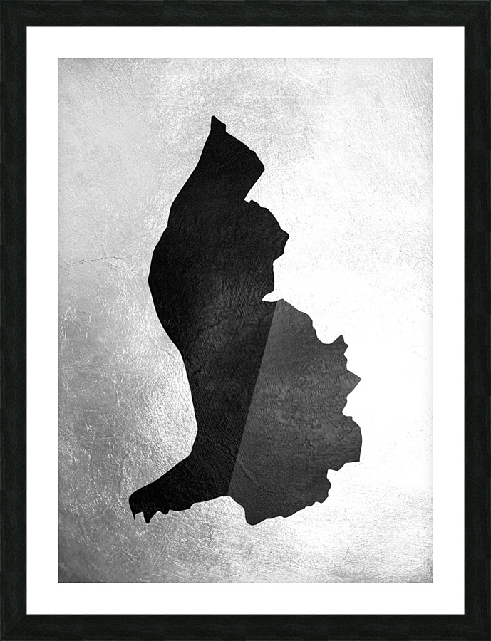 liechtenstein charcoal Picture Frame print