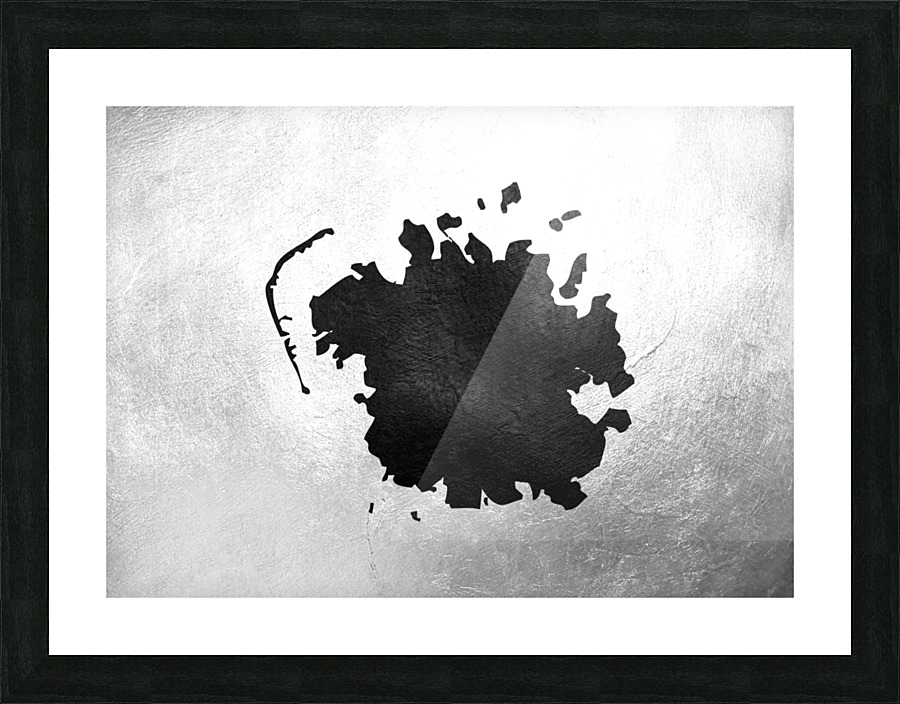 micronesia charcoal Picture Frame print