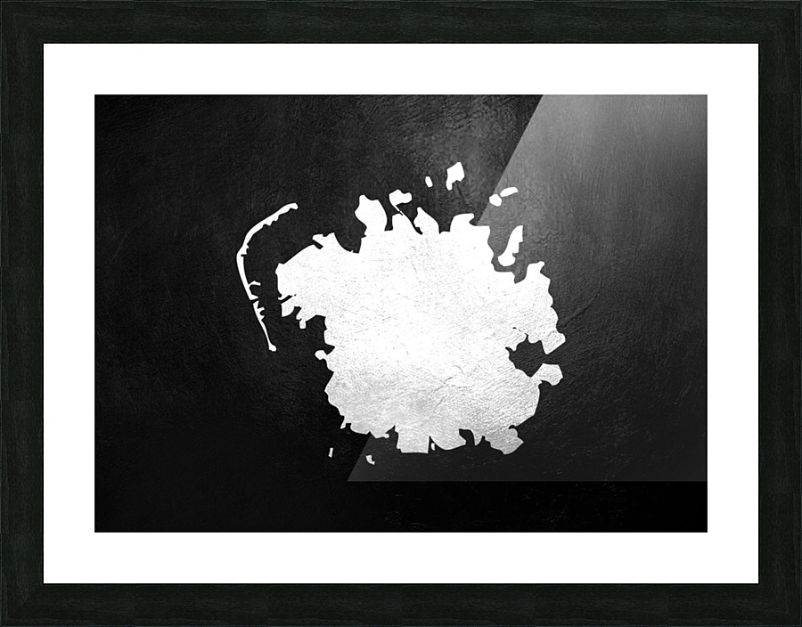 micronesia silver Picture Frame print