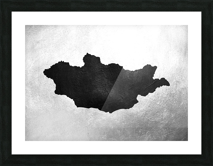 mongolia charcoal Picture Frame print