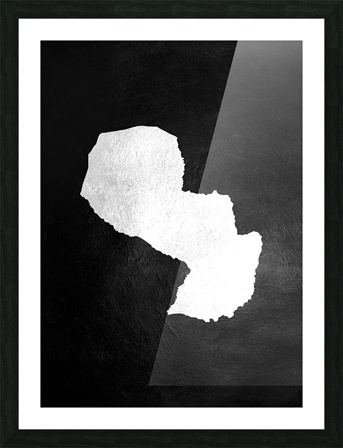 paraguay silver Picture Frame print