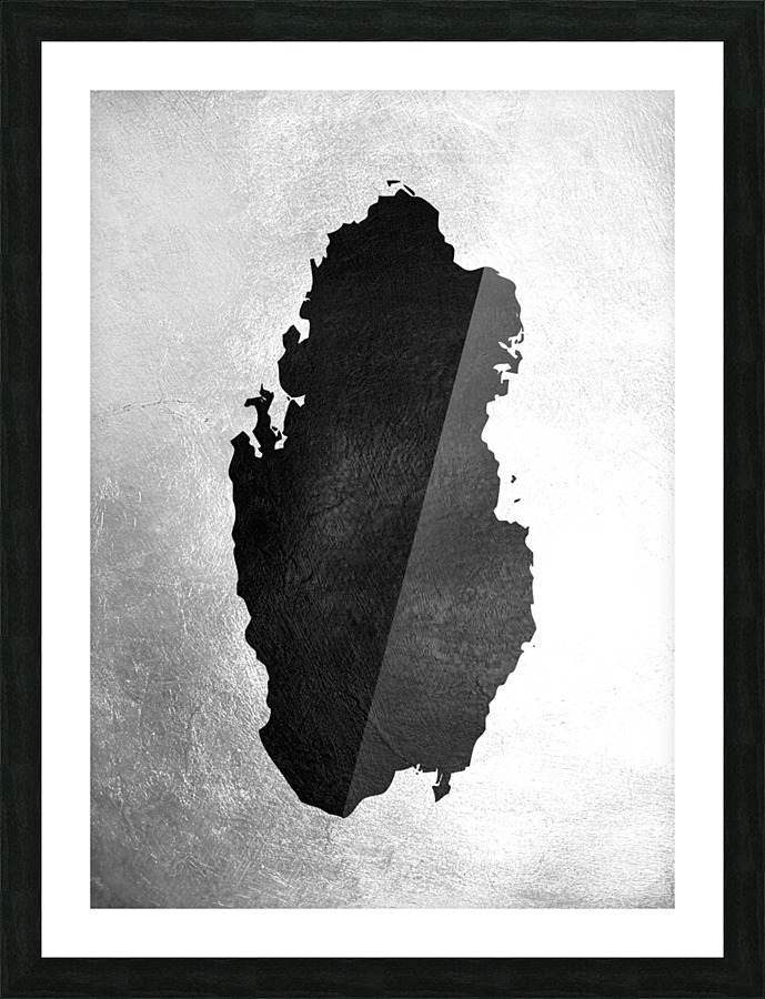 qatar charcoal Picture Frame print