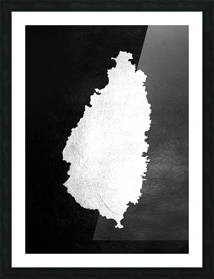 saint lucia silver Picture Frame print