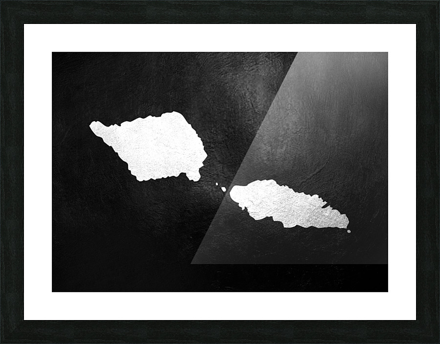 samoa silver Picture Frame print