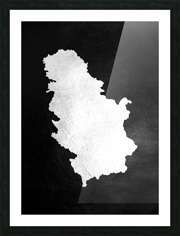 serbia silver Picture Frame print