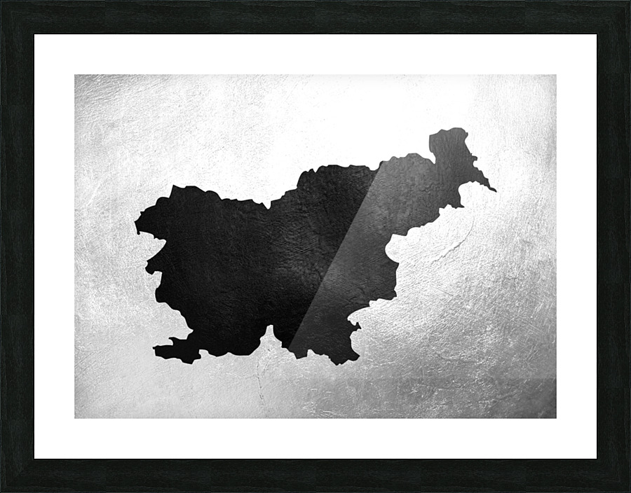 slovenia charcoal Picture Frame print